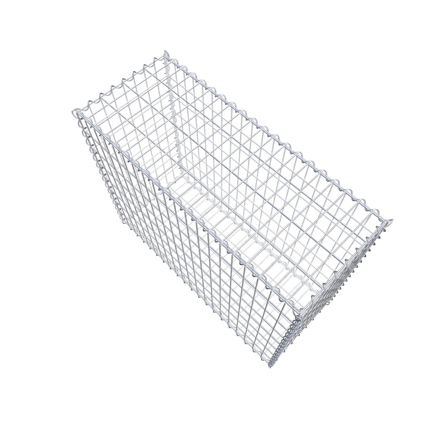 Schanskorf 100 cm x 80 cm x 40 cm (L x H x D), maaswijdte 5 cm x 10 cm, spiraalvormig