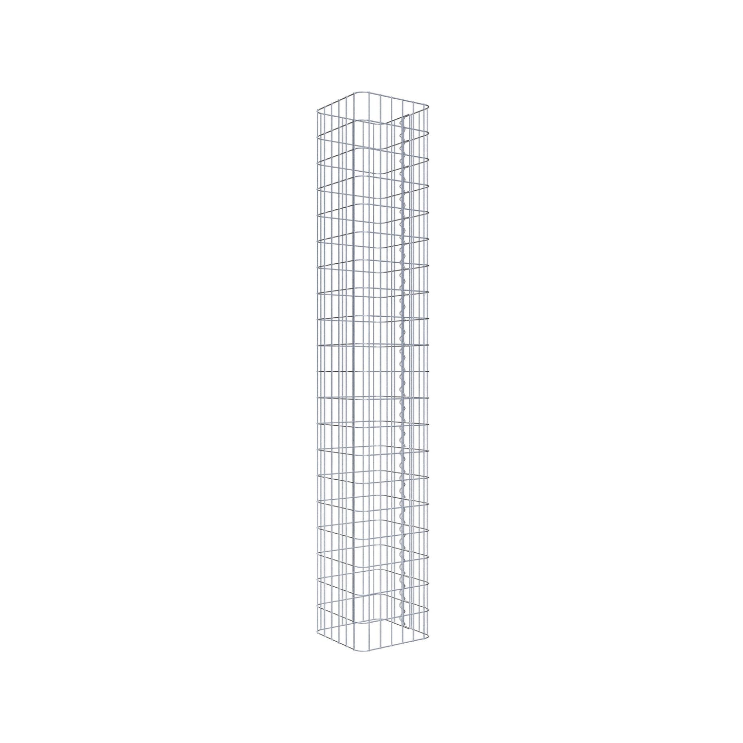 Colonne de gabion carrée galvanisée à chaud, 32 cm x 32 cm, 200 cm de hauteur, MW 5 x 10 cm