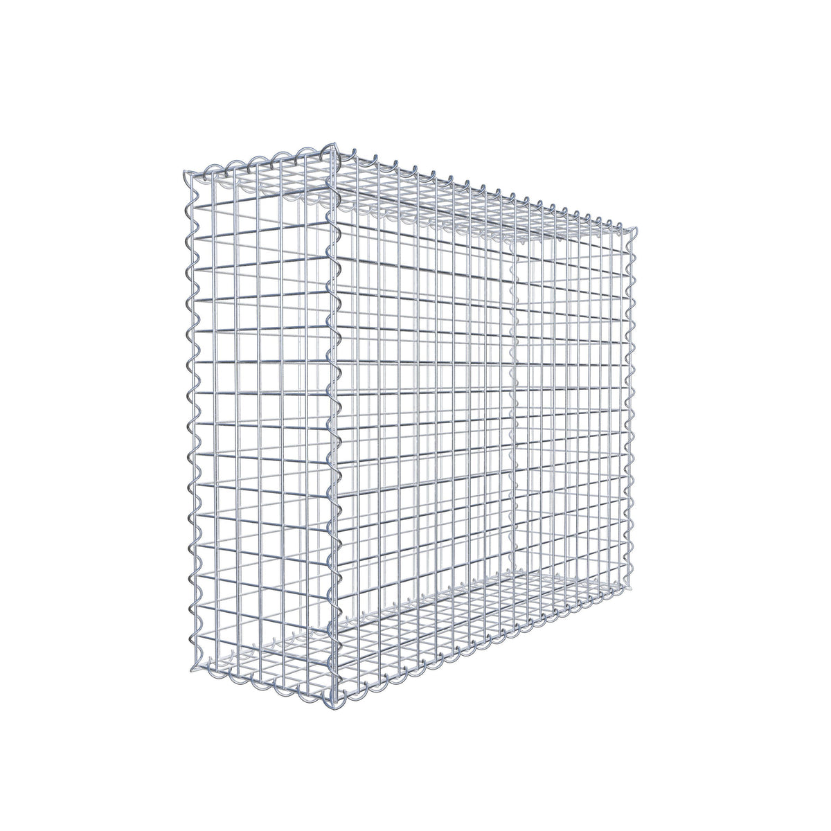 Gabion 100 cm x 80 cm x 30 cm (L x H x D), maskestørrelse 5 cm x 5 cm, spiral