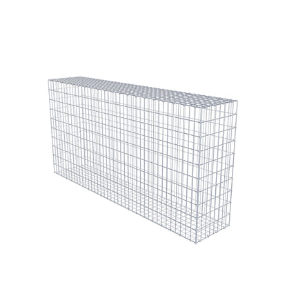 Gavión 200 cm x 100 cm x 40 cm (L x A x P), malla 5 cm x 10 cm, anillo en C