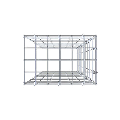 Anbaugabione Typ 4 100 cm x 30 cm x 20 cm (L x H x T), Maschenweite 5 cm x 10 cm, C-Ring