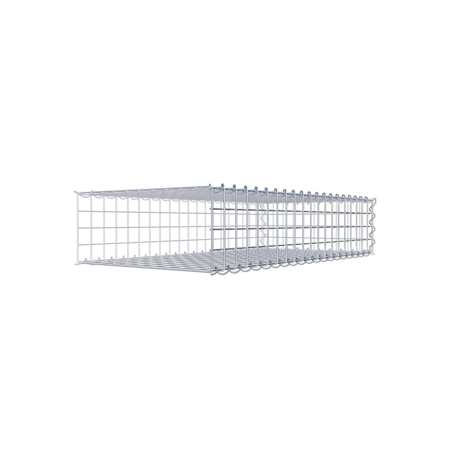 Gavión complementario tipo 2 100 cm x 20 cm x 50 cm (L x A x P), malla 5 cm x 5 cm, espiral