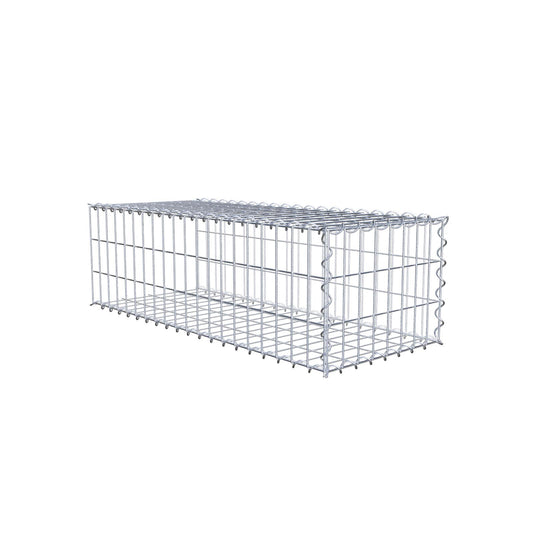 Grown-on gabion type 2 100 cm x 30 cm x 40 cm (L x H x D), mesh size 5 cm x 10 cm, spiral