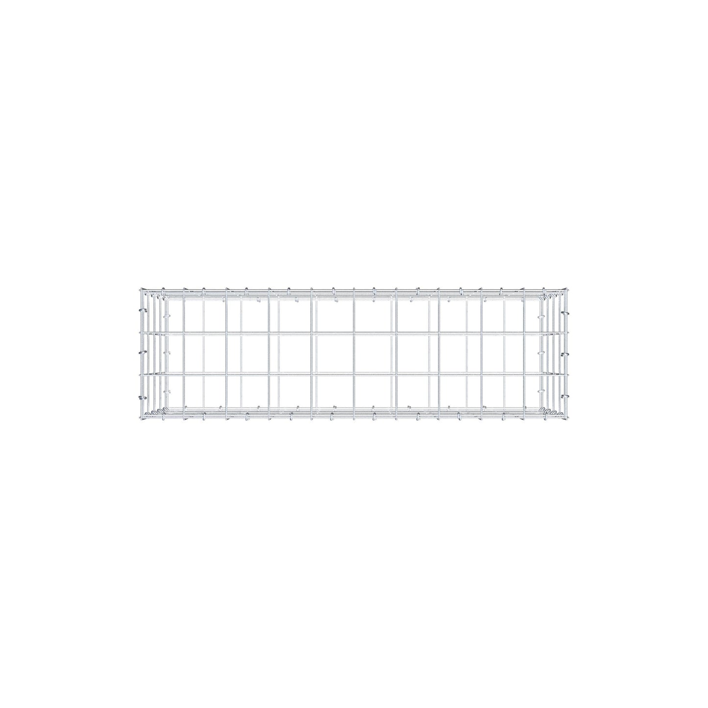 Schanskorf 100 cm x 40 cm x 30 cm (L x H x D), maaswijdte 10 cm x 10 cm, C-ring