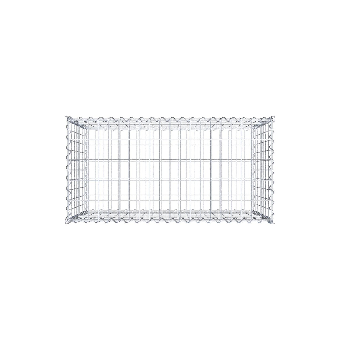 Gabbione 100 cm x 70 cm x 50 cm (L x H x P), maglia 5 cm x 10 cm, spirale