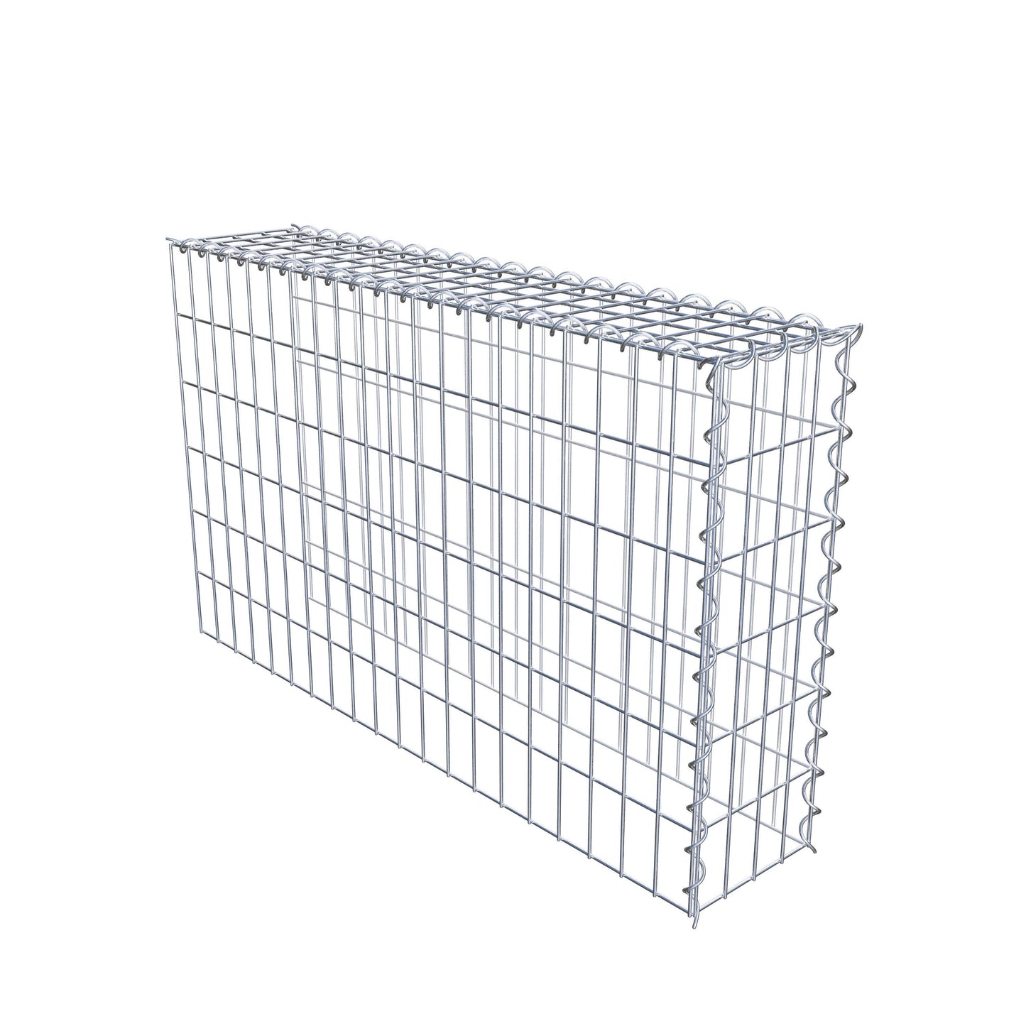 Gabion rapporté type 4 100 cm x 60 cm x 20 cm (L x H x P), mailles 5 cm x 10 cm, spirale