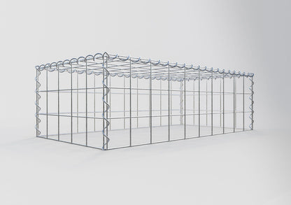 Opvokset gabion type 3 100 cm x 30 cm x 50 cm (L x H x D), maskestørrelse 10 cm x 10 cm, spiral