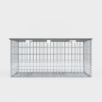 Banc de jardin fourche en spirale 105 x 50 x 50 cm - MW 5 x 10 cm, avec revêtement recyclé en anthracite