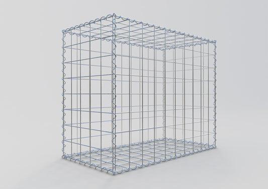 Gabion 100 cm x 80 cm x 50 cm (L x H x D), mesh size 10 cm x 10 cm, spiral