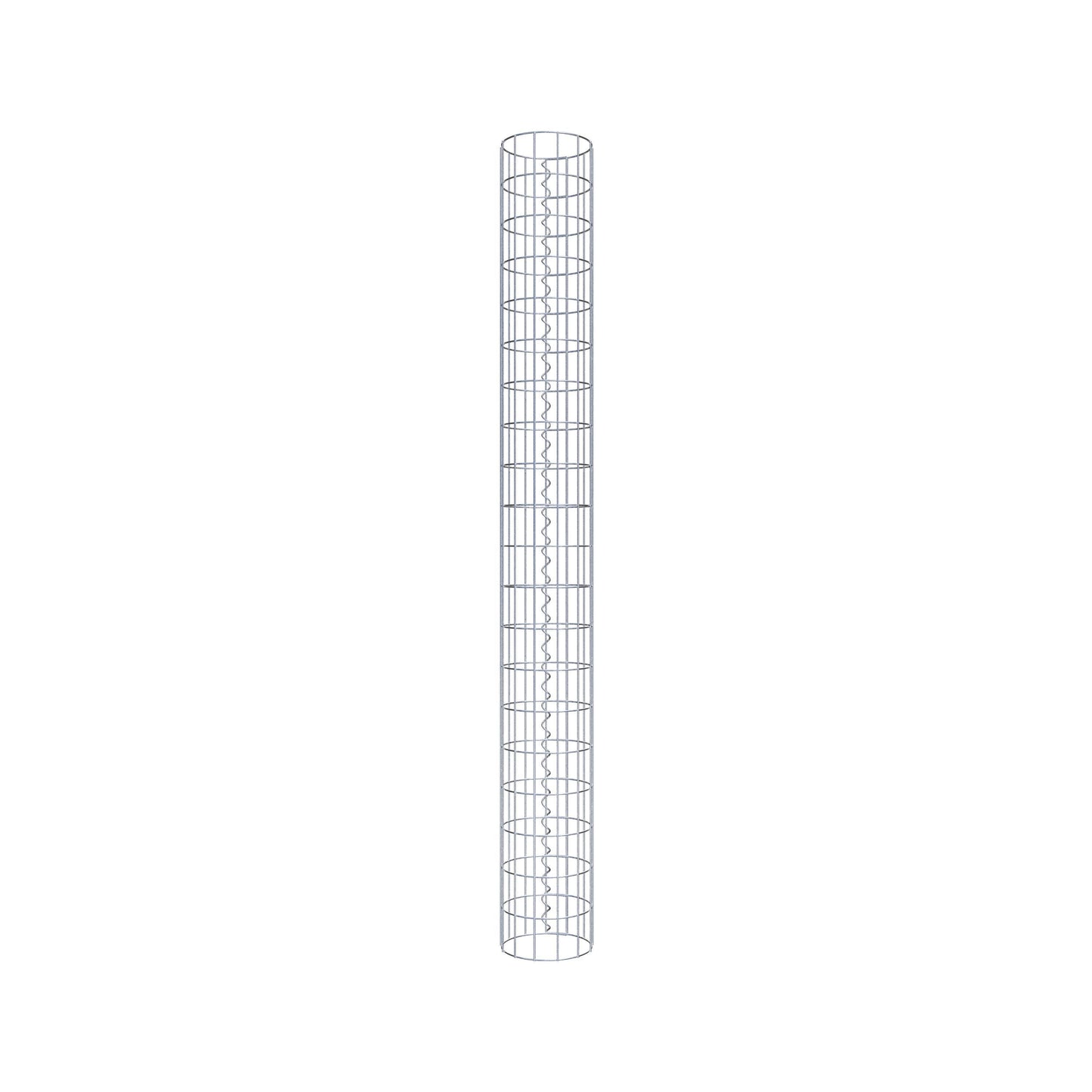 Colonne de gabion ronde galvanisée à chaud, 22 cm de diamètre, 200 cm de hauteur, MW 5 cm x 10 cm