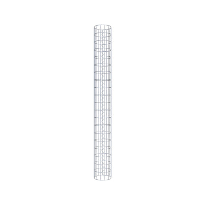 Colonne de gabion ronde galvanisée à chaud, 22 cm de diamètre, 200 cm de hauteur, MW 5 cm x 10 cm