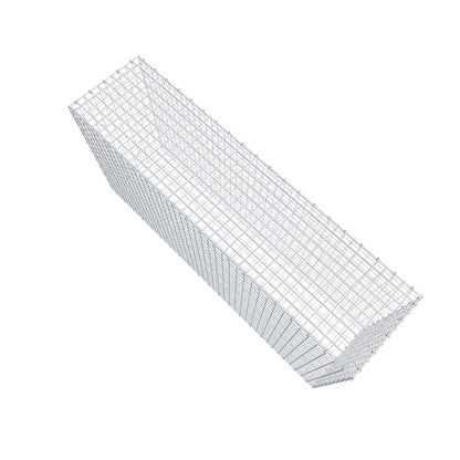 Gabion 200 cm x 100 cm x 50 cm (L x H x D), maskestørrelse 5 x 5 cm, spiralring