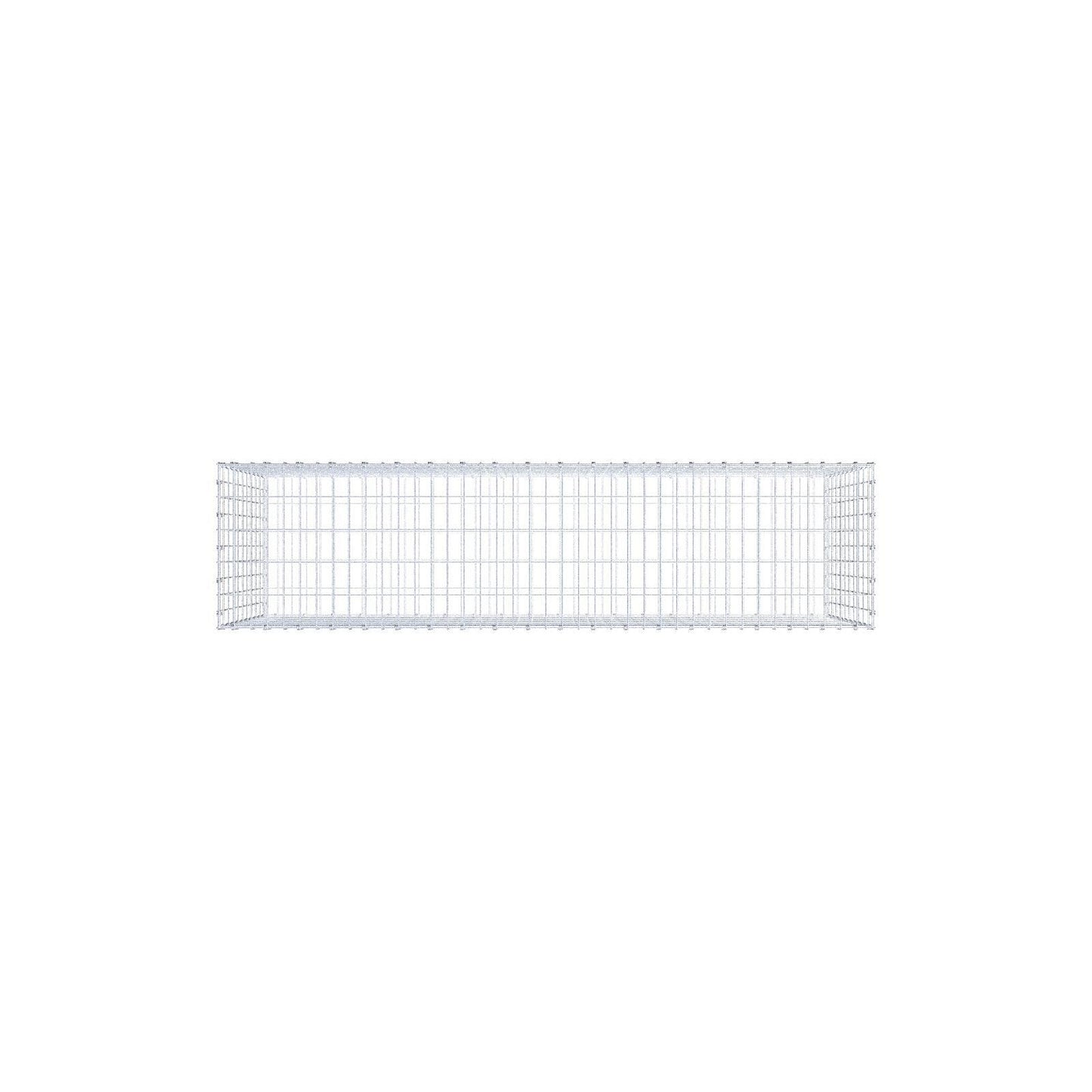 Gabione 200 cm x 100 cm x 50 cm (L x H x T), Maschenweite 5 x 10 cm, Spiralring