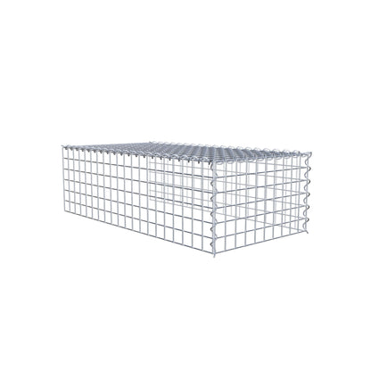 Anbaugabione Typ 4 100 cm x 30 cm x 50 cm (L x H x T), Maschenweite 5 cm x 5 cm, Spirale