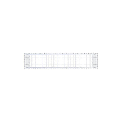 Gabion 200 cm x 100 cm x 40 cm (L x H x D), maskestørrelse 10 x 10 cm, spiralring