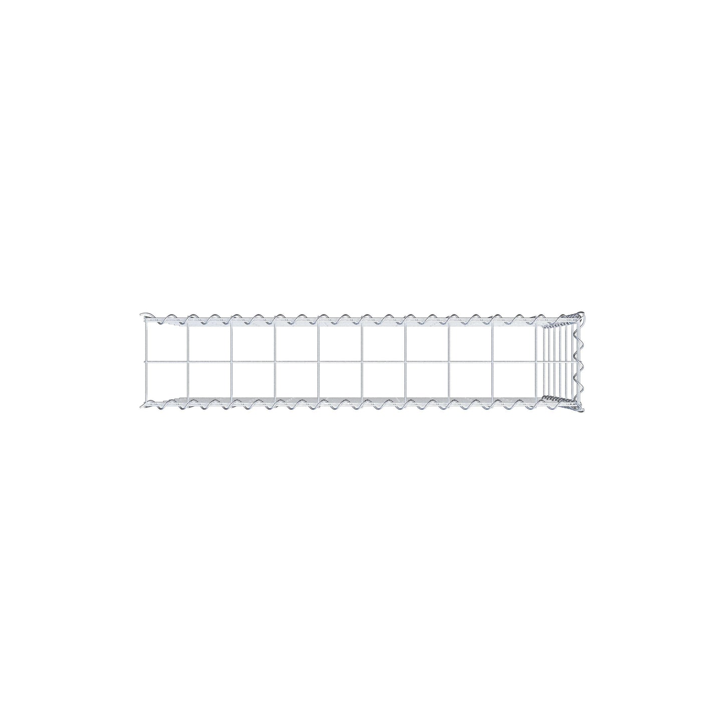 Gabion rapporté type 4 100 cm x 60 cm x 20 cm (L x H x P), mailles 10 cm x 10 cm, spirale
