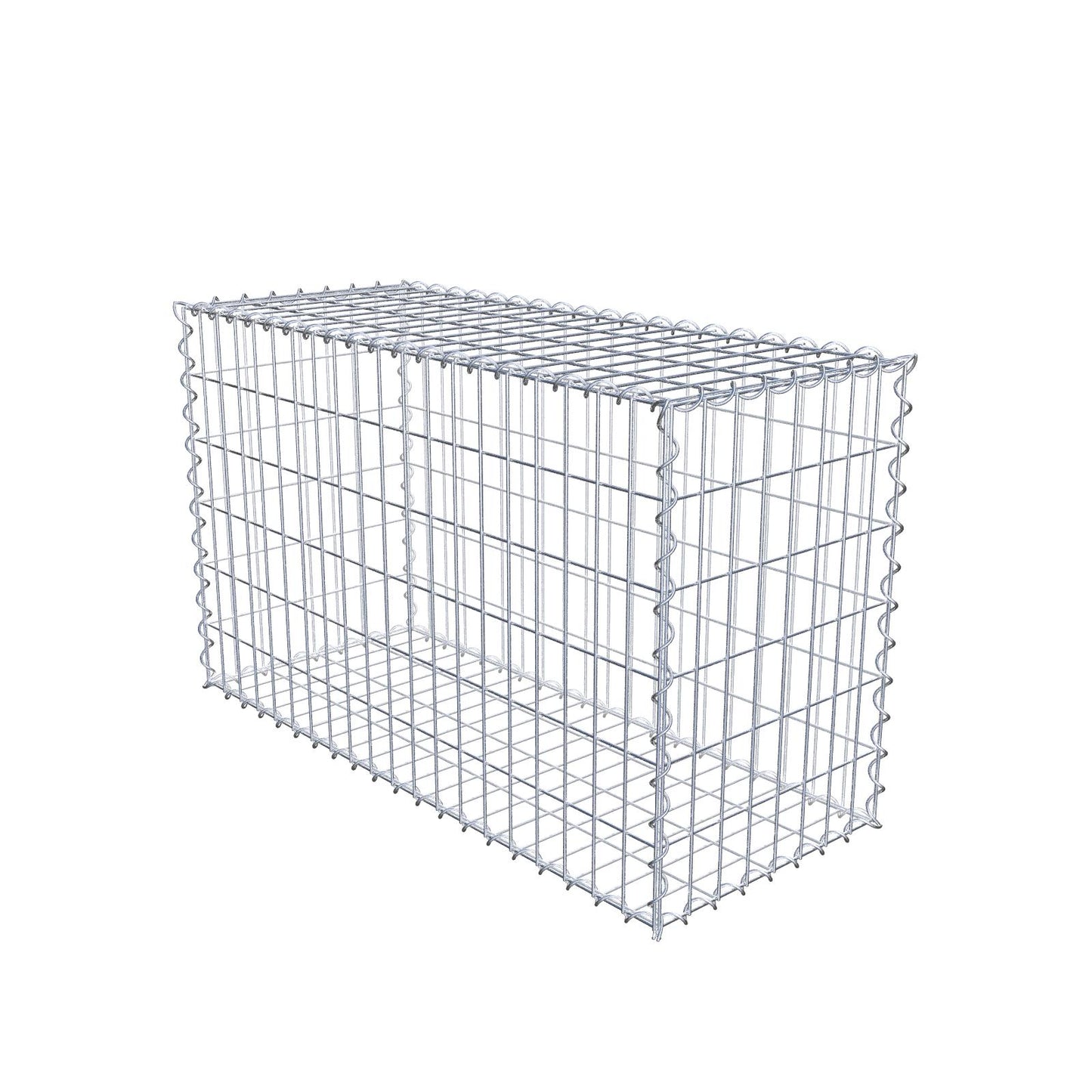 Gabion 100 cm x 60 cm x 40 cm (L x H x D), maskstorlek 5 cm x 10 cm, spiral