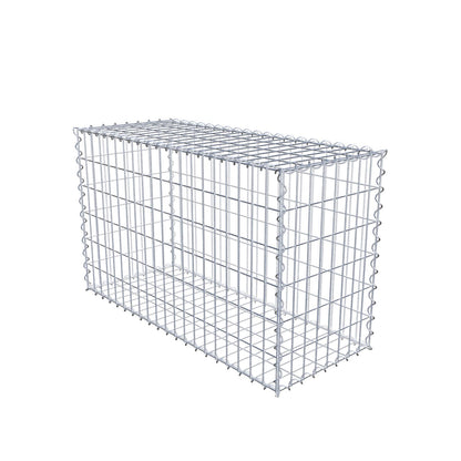 Gabion 100 cm x 60 cm x 40 cm (L x H x D), maskstorlek 5 cm x 10 cm, spiral