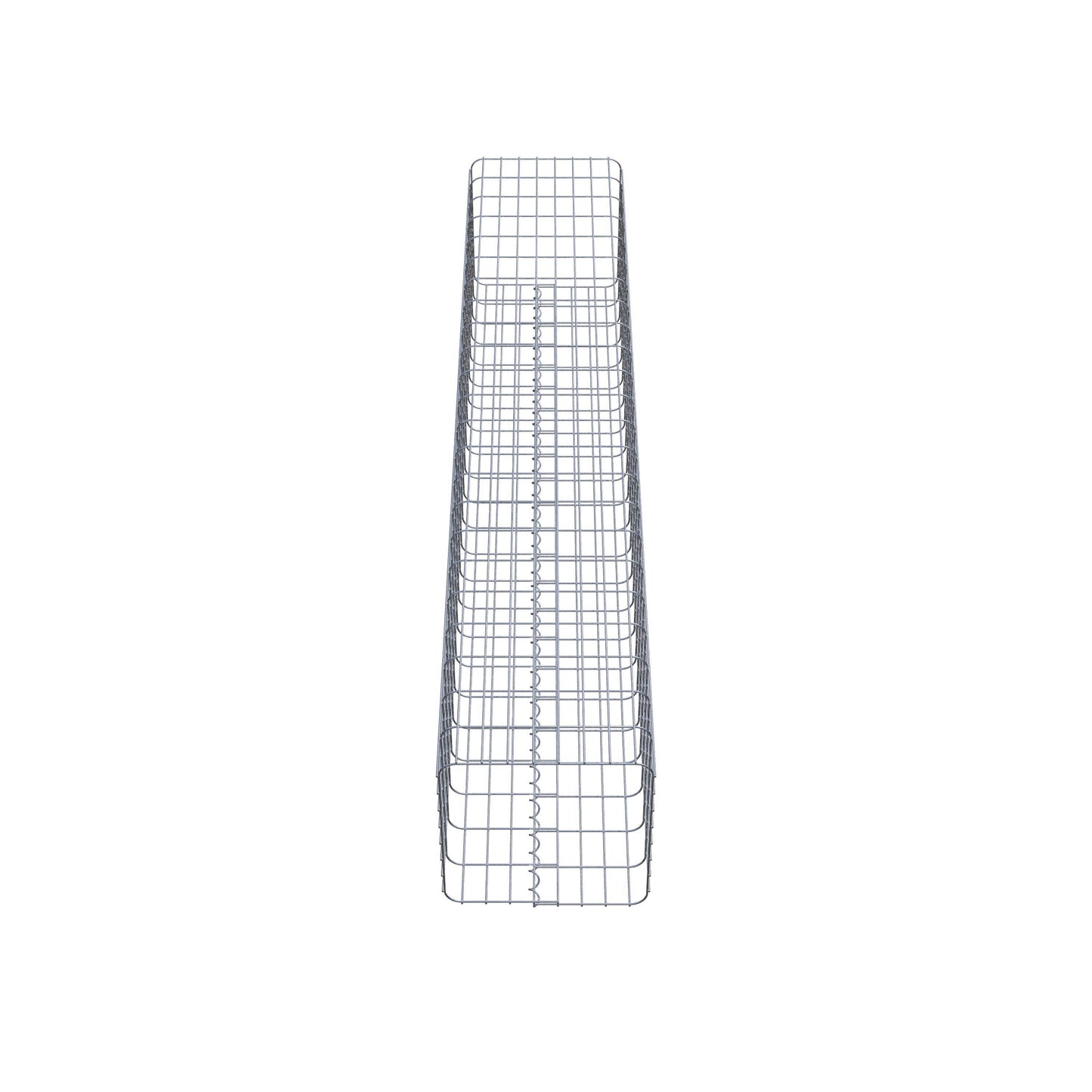Gabionsøjle firkantet 42 cm x 42 cm, 230 cm højde, MW 5 cm x 10 cm