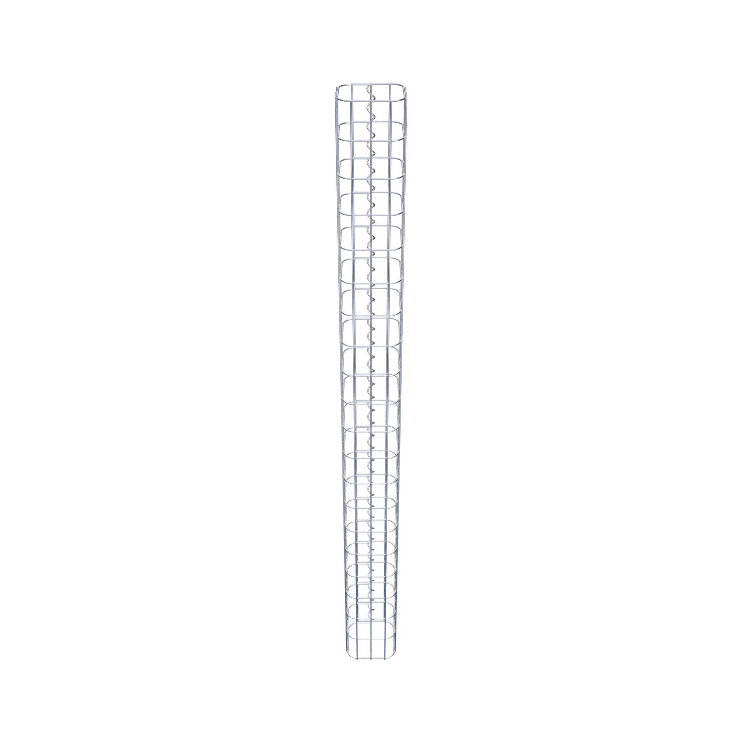 Colonne de gabion carrée galvanisée à chaud, 17 cm x 17 cm, hauteur 200 cm, MW 5 cm x 10 cm