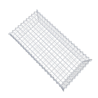 Schanskorf 100 cm x 30 cm x 50 cm (L x H x D), maaswijdte 5 cm x 5 cm, spiraalvormig