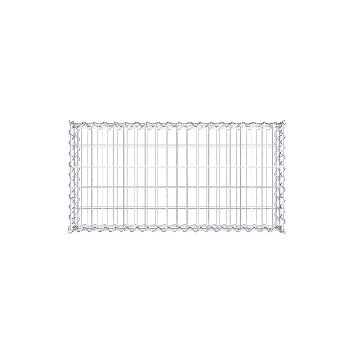 Gabbione 100 cm x 20 cm x 50 cm (L x H x P), maglia 5 cm x 10 cm, spirale