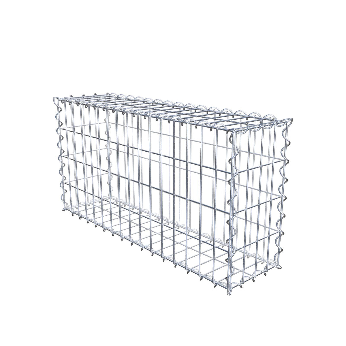 Gabion 80 cm x 40 cm x 20 cm (L x H x P), mailles 5 cm x 10 cm, spirale