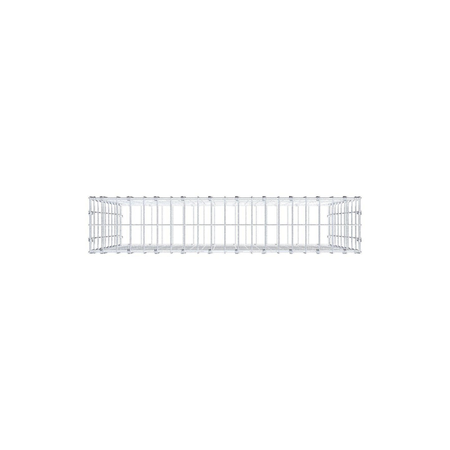 Gabione 100 cm x 90 cm x 20 cm (L x H x T), Maschenweite 5 x 10 cm, Spiralring