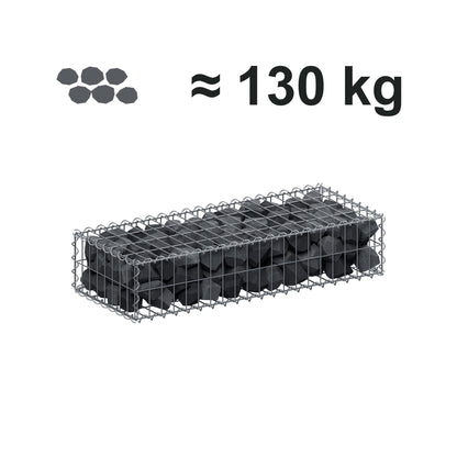 Gabione 100 cm x 20 cm x 40 cm (L x H x T), Maschenweite 5 cm x 10 cm, Spirale