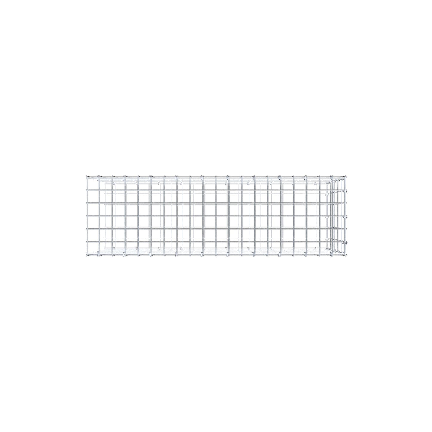 Mounted gabion type 2 100 cm x 50 cm x 30 cm, mesh size 5 cm x 10 cm, C-ring