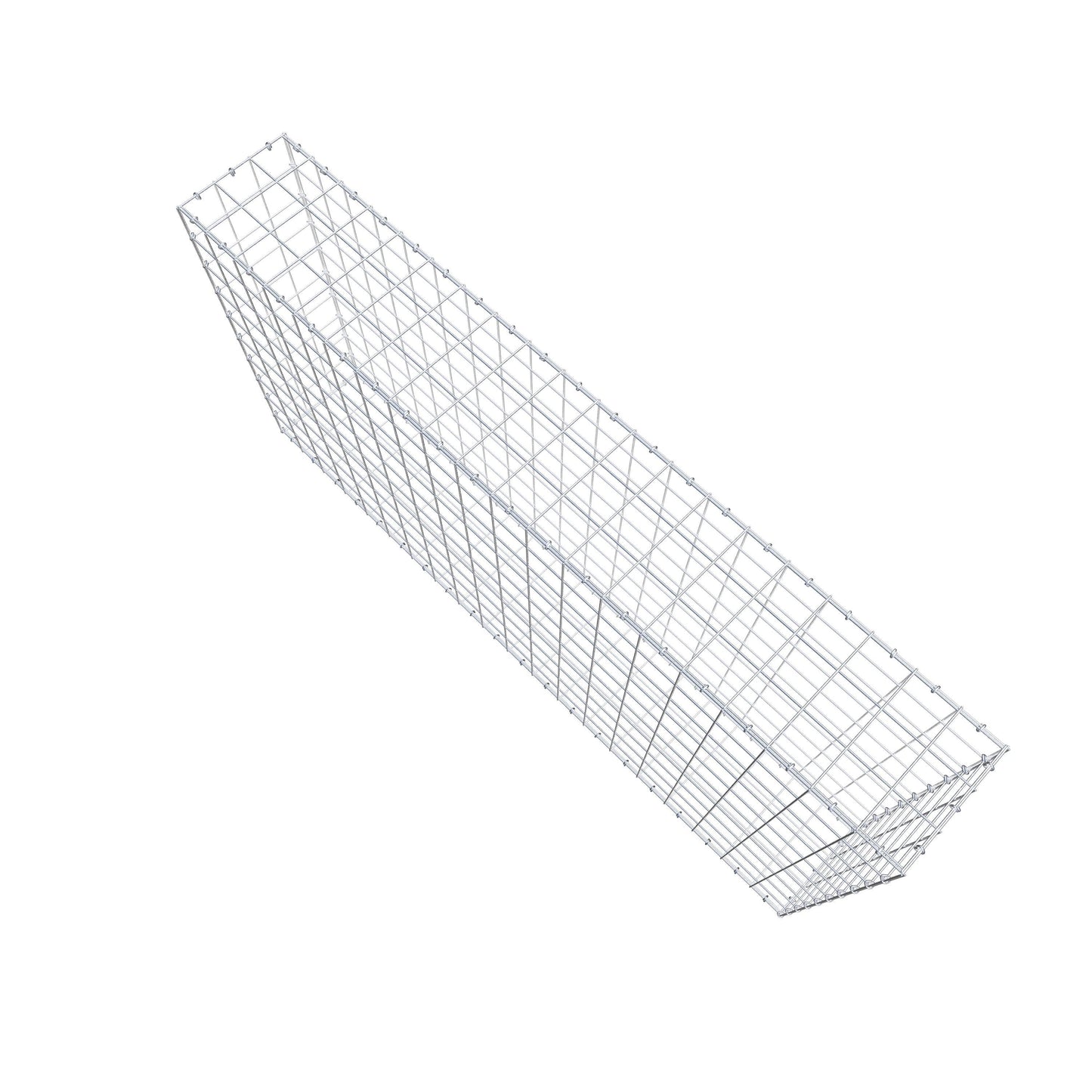Gabbione 200 cm x 100 cm x 30 cm (L x H x P), maglia 10 cm x 10 cm, anello a C