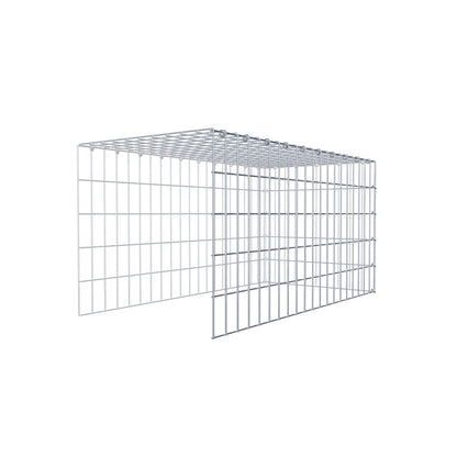 Mounted gabion type 4 100 cm x 50 cm x 50 cm (L x H x D), mesh size 5 cm x 10 cm, C-ring