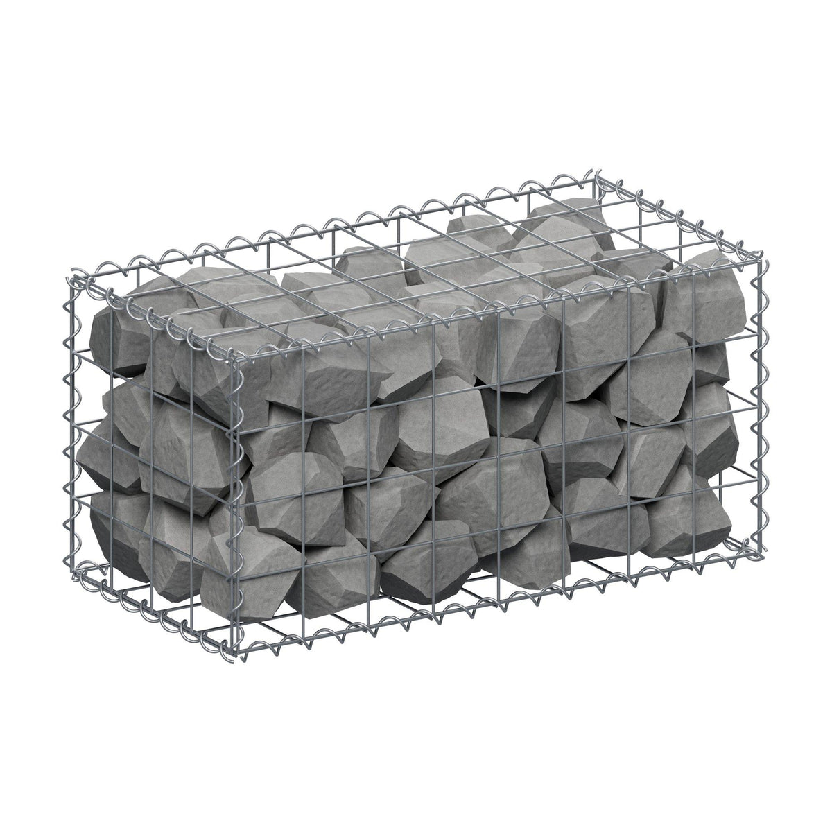 Gabion 80 cm x 40 cm x 40 cm (L x H x D), mesh size 10 cm x 10 cm, spiral
