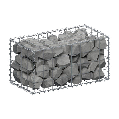 Gabion 80 cm x 40 cm x 40 cm (L x H x D), mesh size 10 cm x 10 cm, spiral