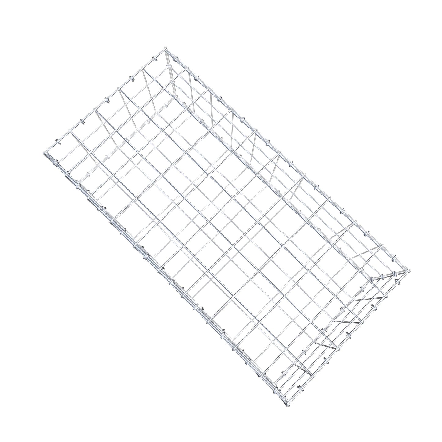 Gavión 100 cm x 30 cm x 50 cm (L x A x P), malla 10 cm x 10 cm, anillo en C
