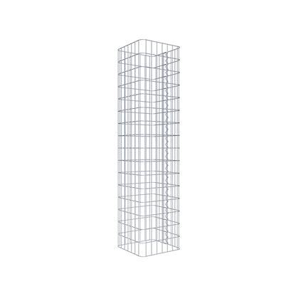 Gabionsøjle firkantet 37 cm x 37 cm, 160 cm højde, MW 5 cm x 10 cm