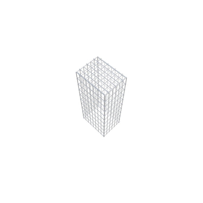 Monteret gabion type 3 100 cm x 40 cm x 30 cm (L x H x D), maskestørrelse 5 cm x 10 cm, C-ring