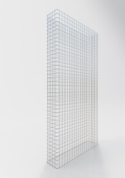 Gabionstängsel längd 102 cm, höjd 180 cm, djup 22 cm, maskstorlek 5 x 5 cm