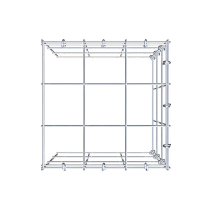Anbaugabione Typ 4 30 cm x 30 cm x 30 cm (L x H x T), Maschenweite 10 cm x 10 cm, C-Ring