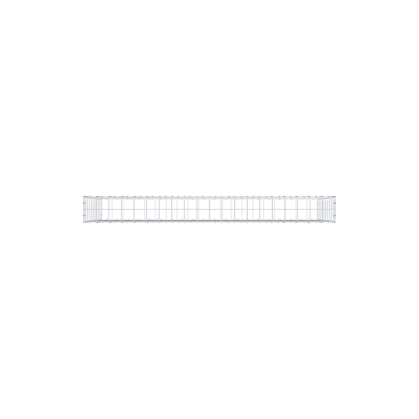 Gabion 200 cm x 100 cm x 20 cm (L x H x P), maille 10 cm x 10 cm, anneau en C