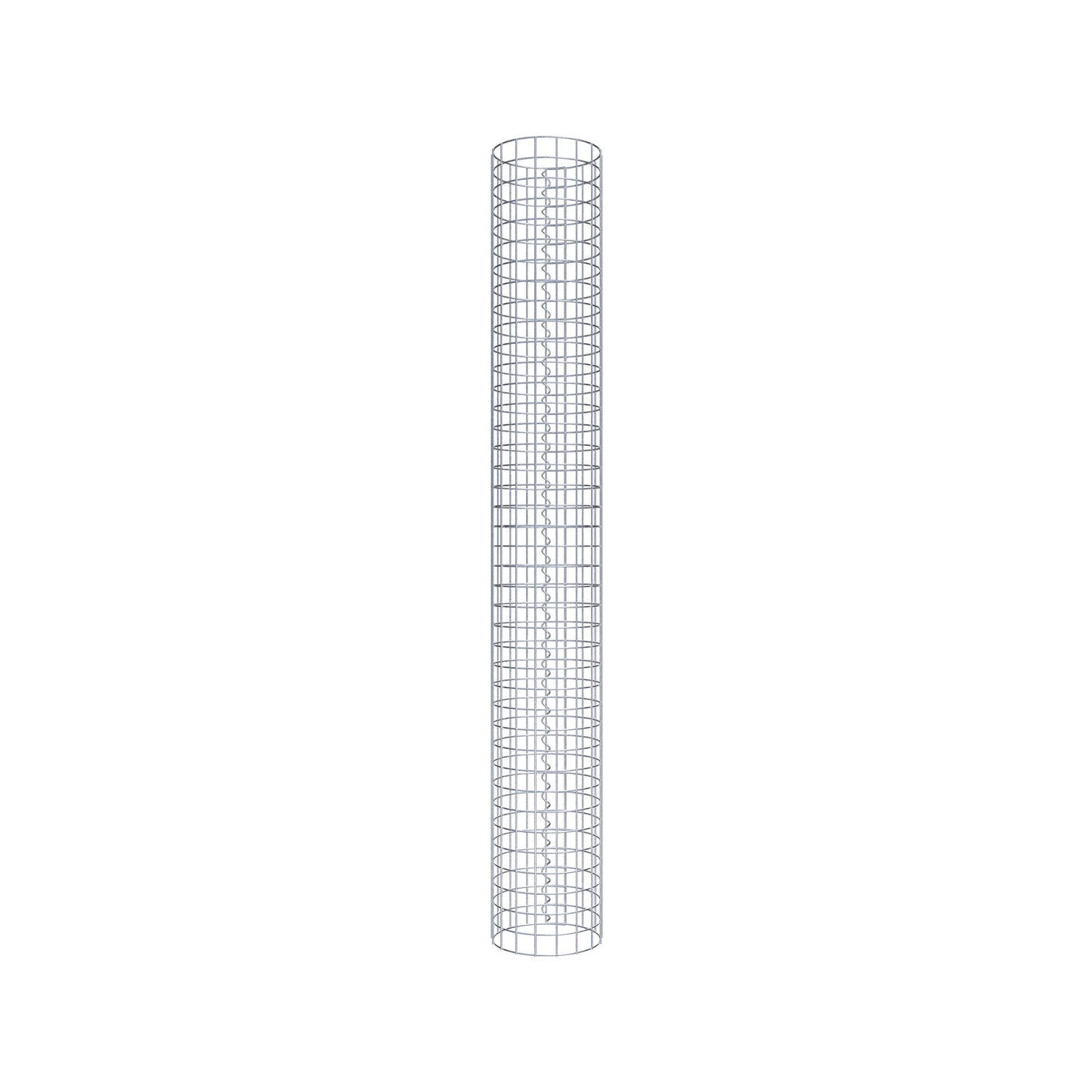 Colonne de gabion ronde galvanisée à chaud, 27 cm de diamètre, 200 cm de hauteur, MW 5 cm x 5 cm