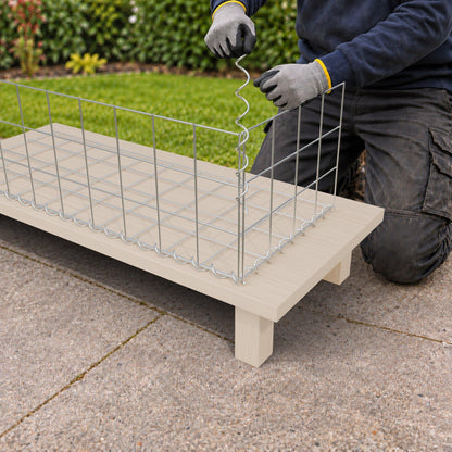 Gabion 100 cm x 30 cm x 40 cm (L x H x D), maskestørrelse 10 cm x 10 cm, spiral