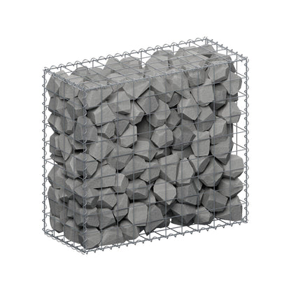 Gabione 100 cm x 90 cm x 40 cm (L x H x T), Maschenweite 10 cm x 10 cm, Spirale