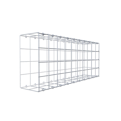 Typ 2 påbyggnadsgabion 100 cm x 40 cm x 20 cm (L x H x D), maskstorlek 10 cm x 10 cm, C-ring