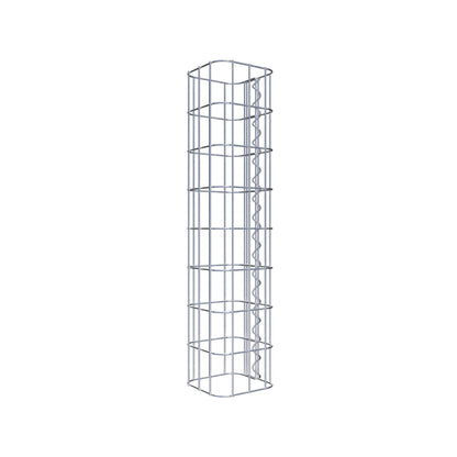 Colonne de gabion carrée 17 cm x 17 cm, 80 cm de hauteur, MW 5 cm x 10 cm