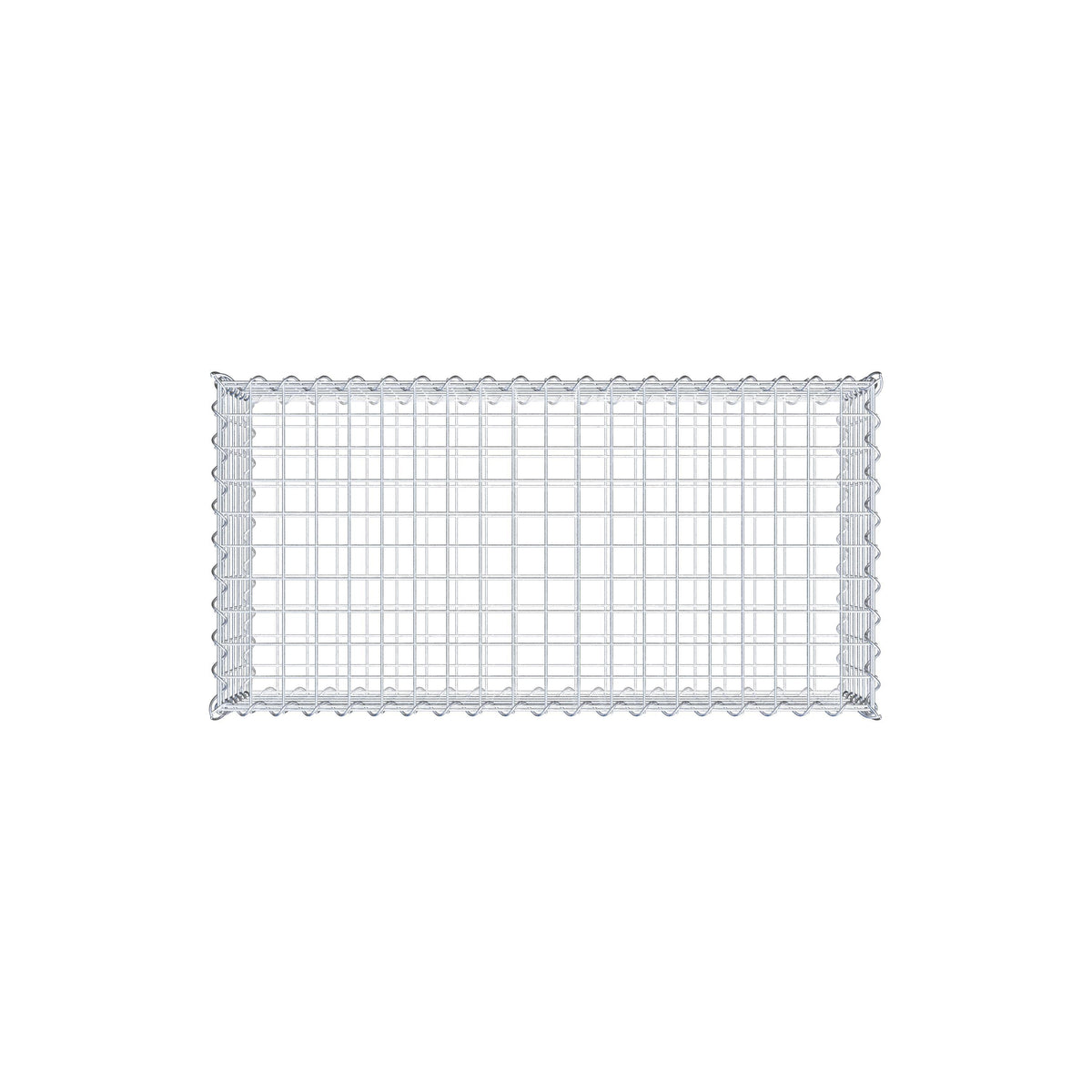 Schanskorf 100 cm x 30 cm x 50 cm (L x H x D), maaswijdte 5 cm x 5 cm, spiraalvormig