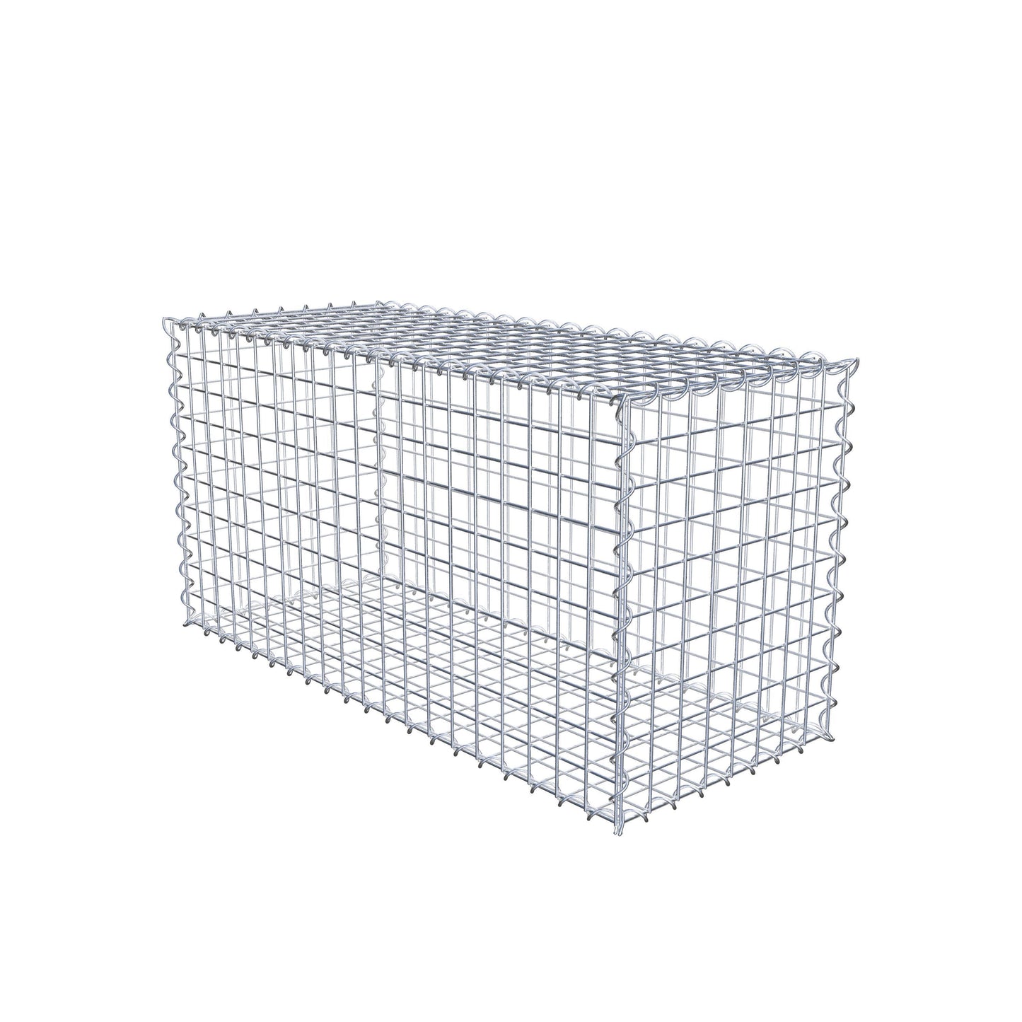 Gabione 100 cm x 50 cm x 40 cm (L x H x T), Maschenweite 5 cm x 5 cm, Spirale, Drahtstärke 4,5 mm