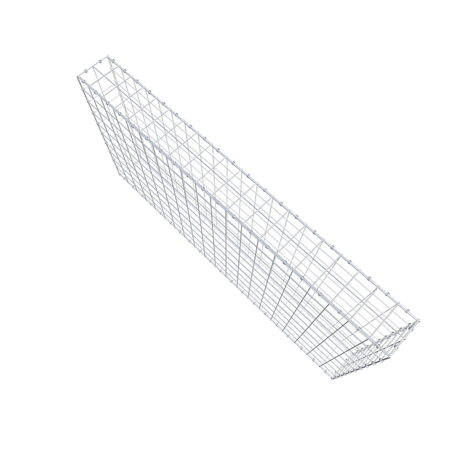 Gabion 200 cm x 100 cm x 20 cm (L x H x P), mailles 10 x 10 cm, anneau en spirale