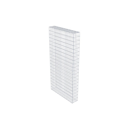 Gavión 200 cm x 100 cm x 20 cm (L x A x P), luz de malla 5 cm x 10 cm, anillo en C