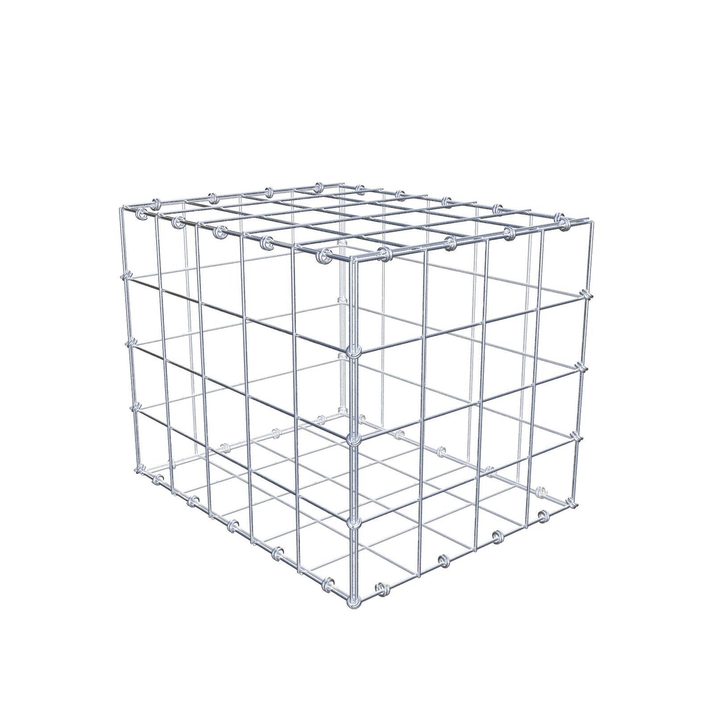 Gabion 50 cm x 40 cm x 40 cm (L x H x D), maskestørrelse 10 x 10 cm, spiralring